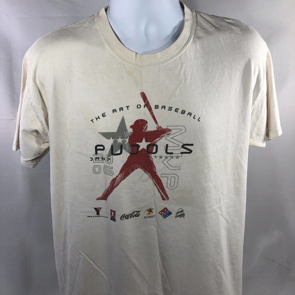 Albert Pujols The Art Of Baseball MVP 2006 Double Sided Shirt Large Discolored - Picture 1 of 11